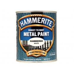 Direct to Rust Hammered Finish Metal Paint White 750ml