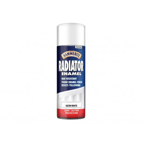 Radiator Enamel Aerosol Satin White 400ml