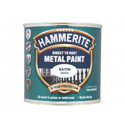 Direct to Rust Satin Finish Metal Paint White 250ml