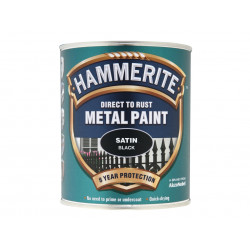 Direct to Rust Satin Finish Metal Paint Black 750ml