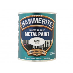 Direct to Rust Satin Finish Metal Paint White 750ml