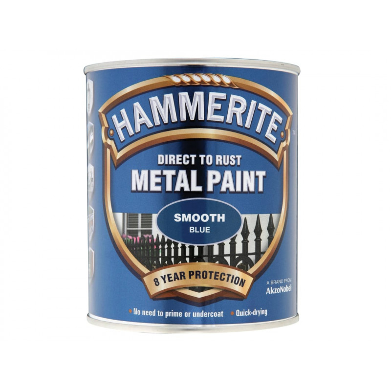 Direct to Rust Smooth Finish Metal Paint Blue 750ml Direct to Rust Smooth Finish Metal Paint Blue 750ml