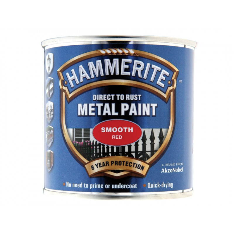 Direct to Rust Smooth Finish Metal Paint Red 250ml