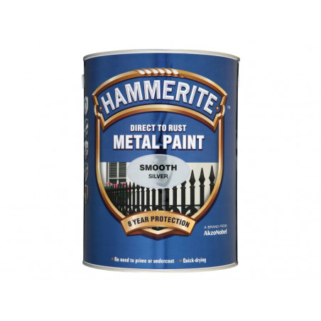 Direct to Rust Smooth Finish Metal Paint Silver 5 Litre