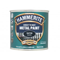 Direct to Rust Satin Finish Metal Paint Black 250ml