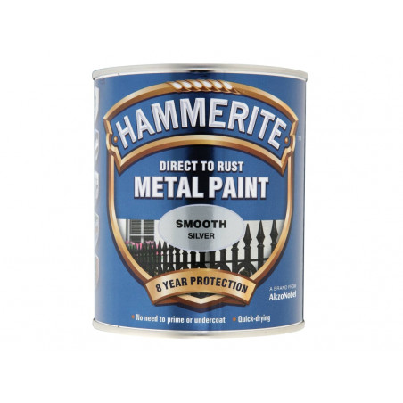 Direct to Rust Smooth Finish Metal Paint Silver 250ml