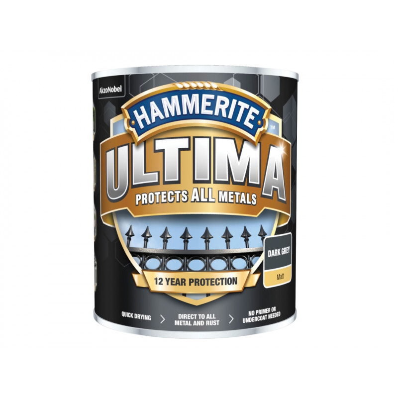 Ultima Metal Paint Matt Dark Grey 750ml Ultima Metal Paint Matt Dark Grey 750ml