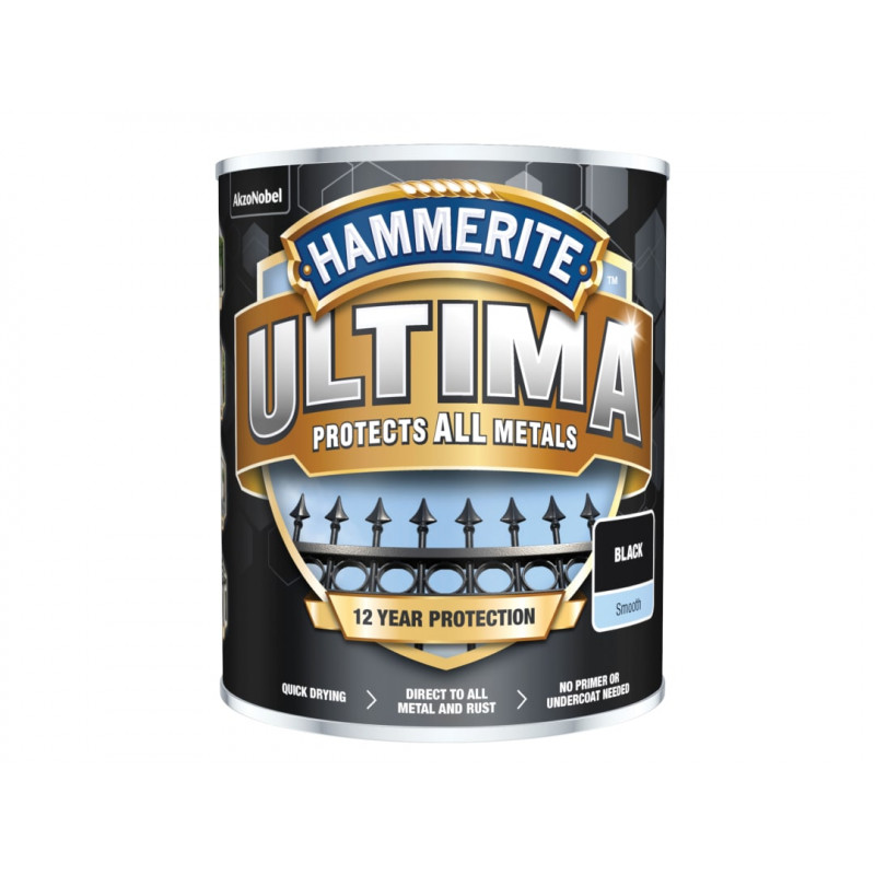 Ultima Metal Paint Smooth Black 750ml Ultima Metal Paint Smooth Black 750ml