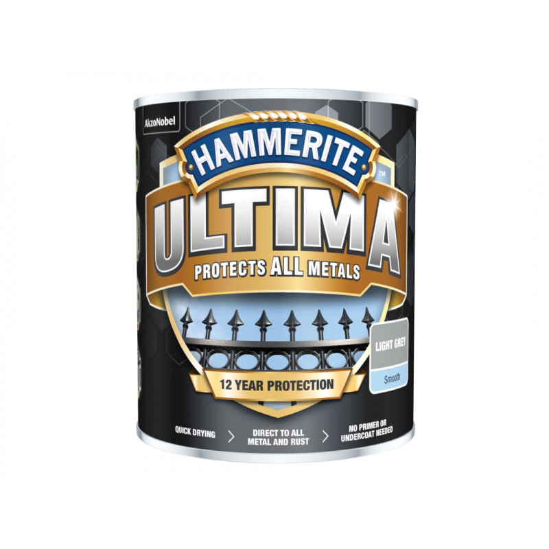 Ultima Metal Paint Smooth Light Grey 750ml Ultima Metal Paint Smooth Light Grey 750ml