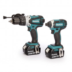 Makita DLX2145TJ LXT 18V Combi Drill & Impact Driver Twin Pack (2 × 5.0Ah Batteries)