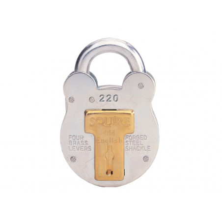 220 Old English Padlock with Steel Case 38mm