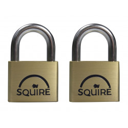 LN5T Lion Brass Padlocks 5-Pin 50mm Twin Pack