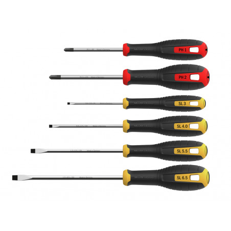 Phillips & Slotted Screwdriver Set, 6 Piece