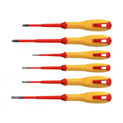 VDE Pozidriv & Slotted Screwdriver Set, 6 Piece