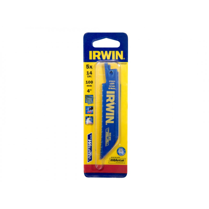 414R Sabre Saw Blade Metal Cutting 100mm 14 TPI Pack of 5 414R Sabre Saw Blade Metal Cutting 100mm 14 TPI Pack of 5
