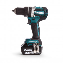 Makita DHP484 LXT 18V Combi Drill in Makpac Case (2 × 5.0Ah Batteries)