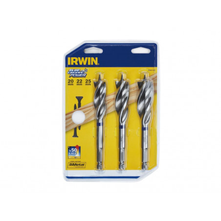 Blue Groove Wood Power Bit Set, 3 Piece