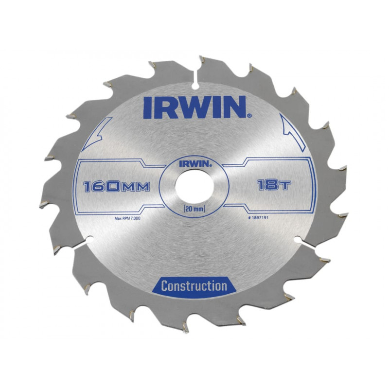 Construction Circular Saw Blade 160 x 20mm x 18T ATB Construction Circular Saw Blade 160 x 20mm x 18T ATB