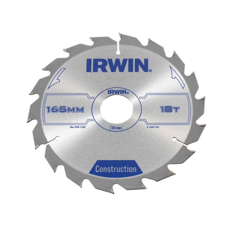 Construction Circular Saw Blade 165 x 30mm x 18T ATB Construction Circular Saw Blade 165 x 30mm x 18T ATB
