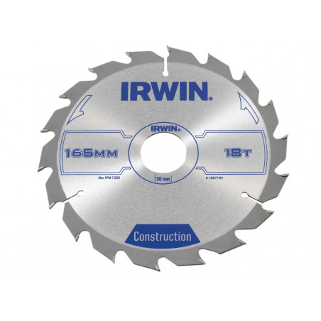 Construction Circular Saw Blade 165 x 30mm x 18T ATB