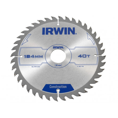 Construction Circular Saw Blade 184 x 30mm x 40T ATB