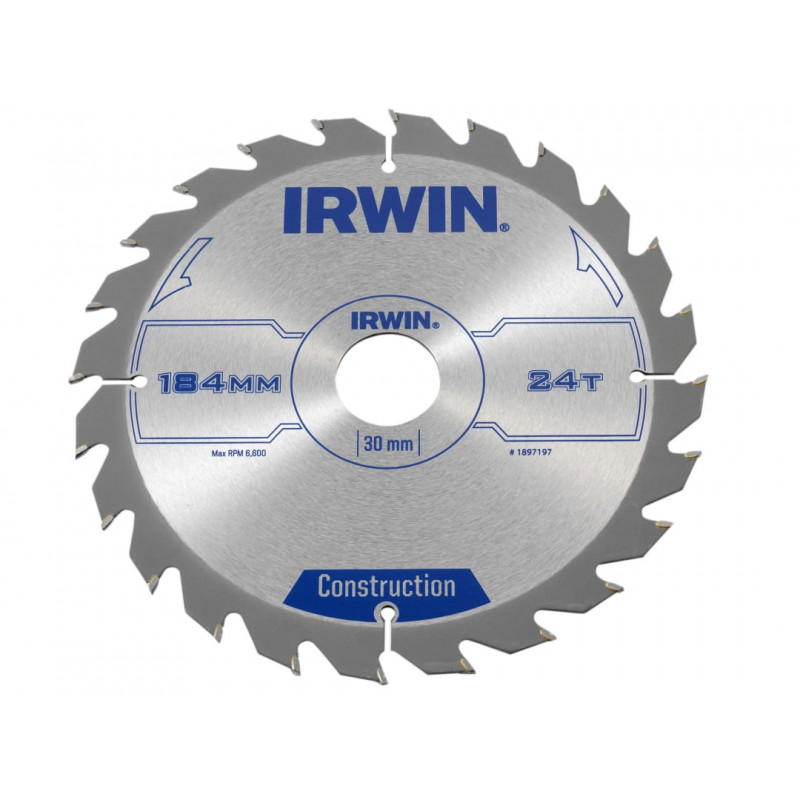 Construction Circular Saw Blade 184 x 30mm x 24T ATB Construction Circular Saw Blade 184 x 30mm x 24T ATB