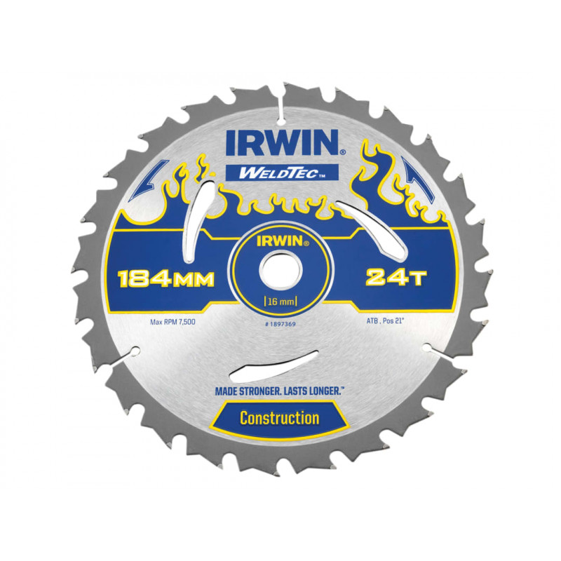 Weldtec Circular Saw Blade 184 x 16mm x 24T ATB Weldtec Circular Saw Blade 184 x 16mm x 24T ATB