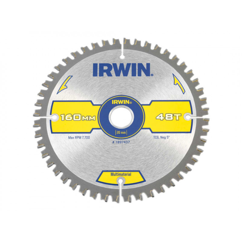 Multi Material Circular Saw Blade 160 x 20mm x 48T TCG Multi Material Circular Saw Blade 160 x 20mm x 48T TCG
