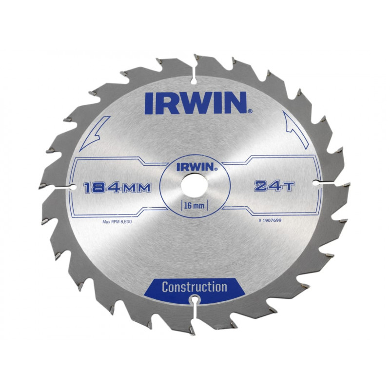 Construction Circular Saw Blade 184 x 16mm x 24T ATB Construction Circular Saw Blade 184 x 16mm x 24T ATB