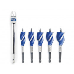Blue Groove 6X Stubby Wood Bit Set, 5 Piece