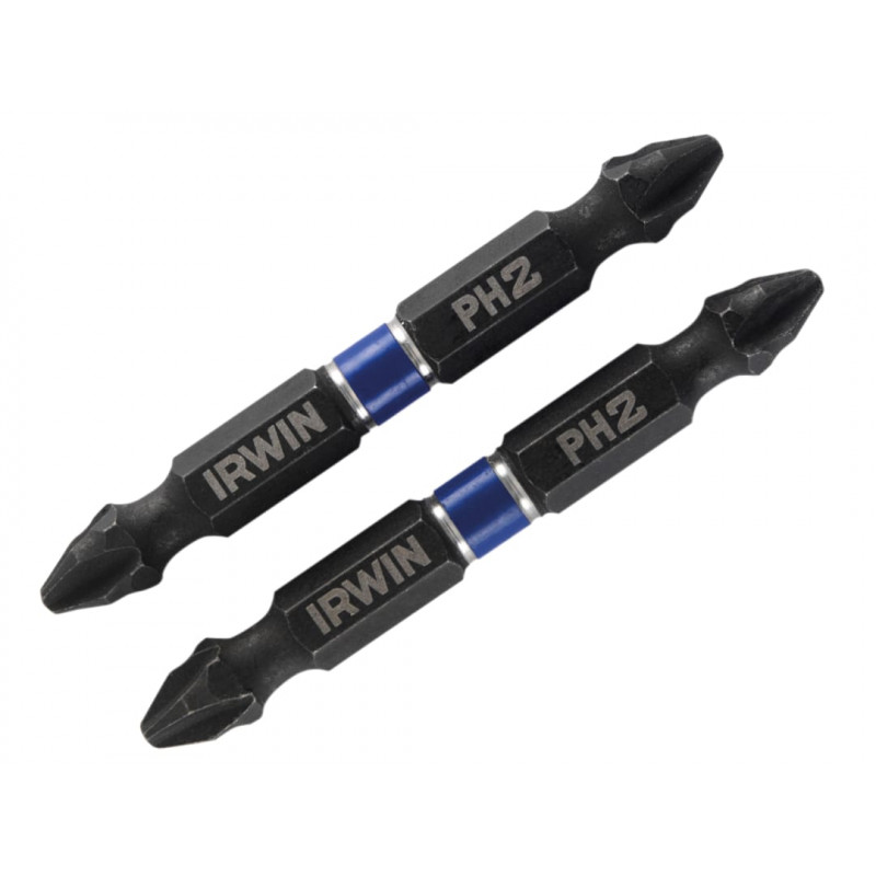 Impact Double-Ended Screwdriver Bits Phillips PH2 60mm (Pack 2) Impact Double-Ended Screwdriver Bits Phillips PH2 60mm (Pack 2)