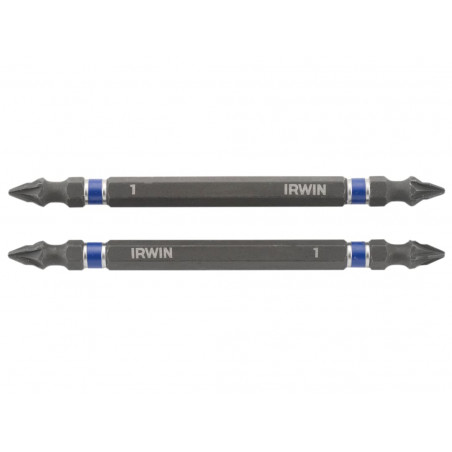 Impact Double-Ended Screwdriver Bits Pozi PZ1 100mm (Pack 2)