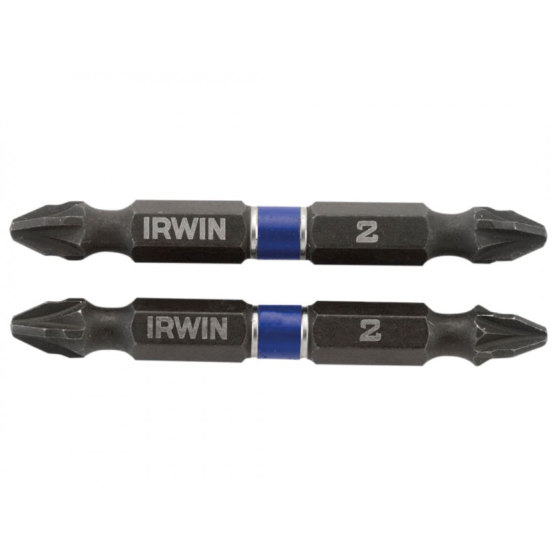 Impact Double-Ended Screwdriver Bits Pozi PZ2 60mm (Pack 10) Impact Double-Ended Screwdriver Bits Pozi PZ2 60mm (Pack 10)