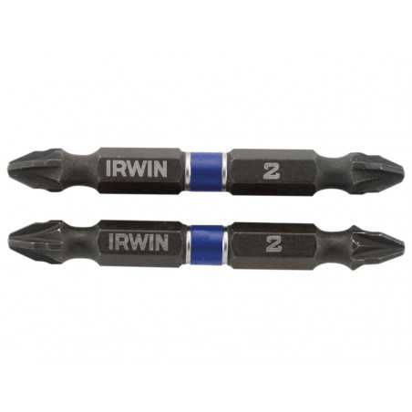 Impact Double-Ended Screwdriver Bits Pozi PZ2 60mm (Pack 10)