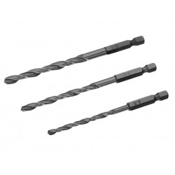 HSS Drill Bit Hex Shank Bit Set, 3 Piece