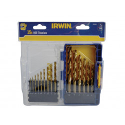 HSS Titanium Metal Drill Bit Set, 15 Piece
