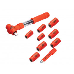 Insulated 1/2in Drive Metric Torque Wrench Kit, 10 Piece