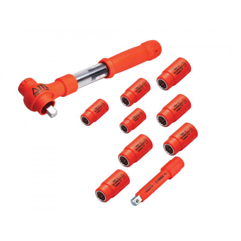 Insulated 1/2in Drive Metric Torque Wrench Kit, 10 Piece Insulated 1/2in Drive Metric Torque Wrench Kit, 10 Piece