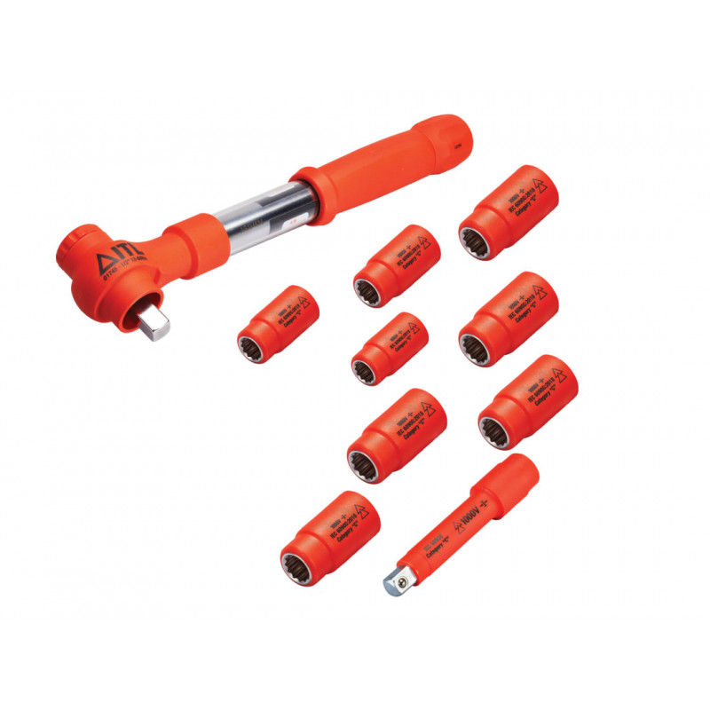 Insulated 1/2in Drive Imperial Torque Wrench Kit, 10 Piece Insulated 1/2in Drive Imperial Torque Wrench Kit, 10 Piece