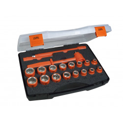 Insulated Socket Set of 19 1/2in Drive