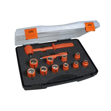 Insulated Socket Set of 12 1/2in Drive