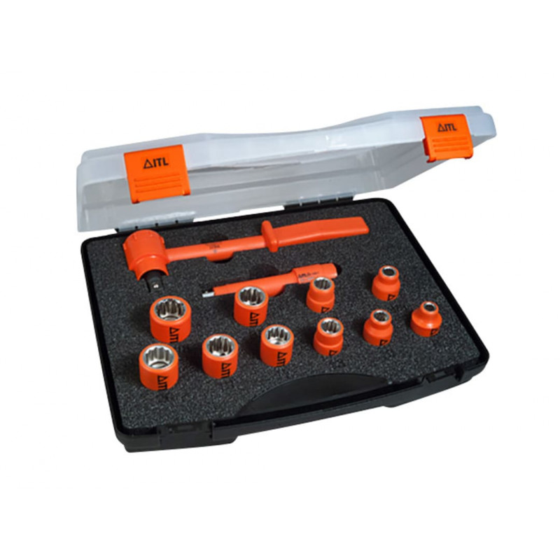Insulated 3/8in Drive Socket Set, 12 Piece Insulated 3/8in Drive Socket Set, 12 Piece