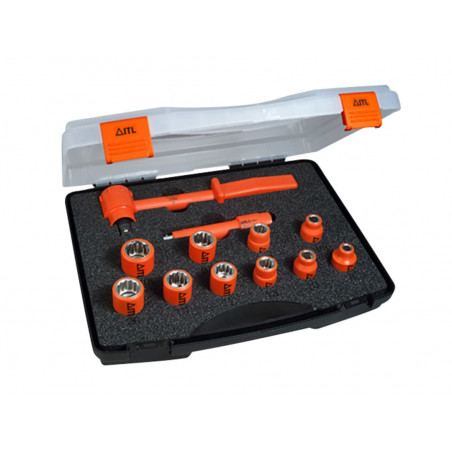 Insulated 3/8in Drive Socket Set, 12 Piece