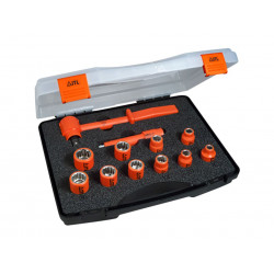 Insulated 1/2in Drive Socket Set, 12 Piece