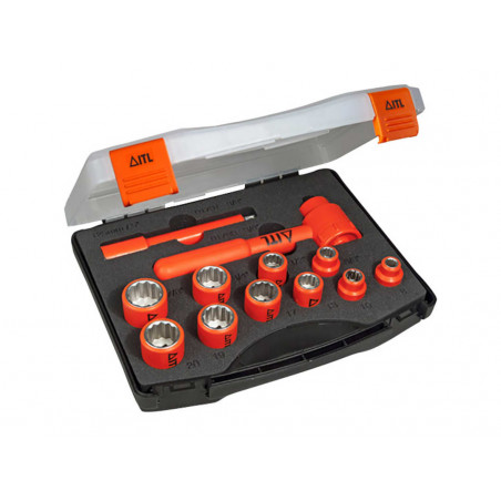 Insulated 3/8in Drive Socket Set, 12 Piece