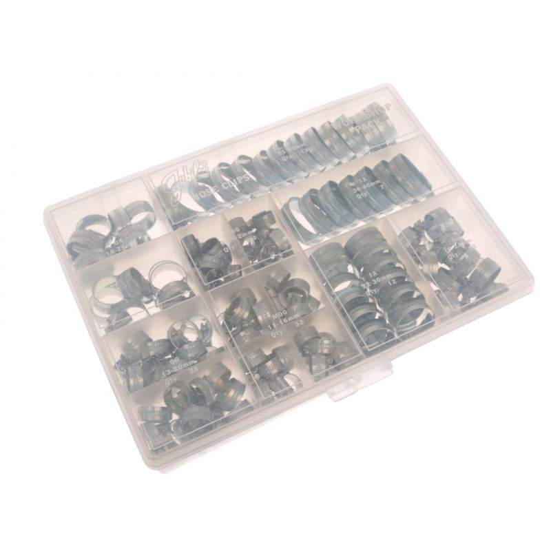 Workshop Pack 143 Assorted Hose Clips (Mild Steel) Workshop Pack 143 Assorted Hose Clips (Mild Steel)