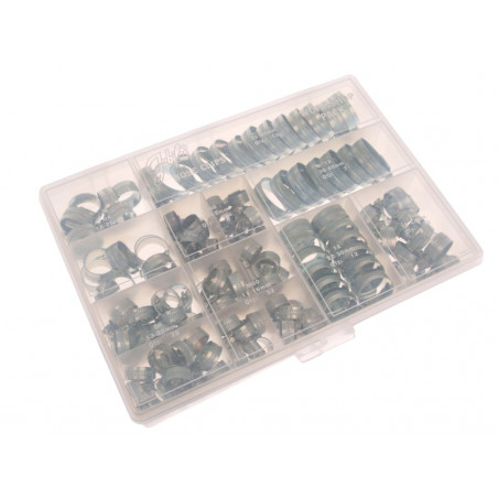 Workshop Pack 143 Assorted Hose Clips (Mild Steel)
