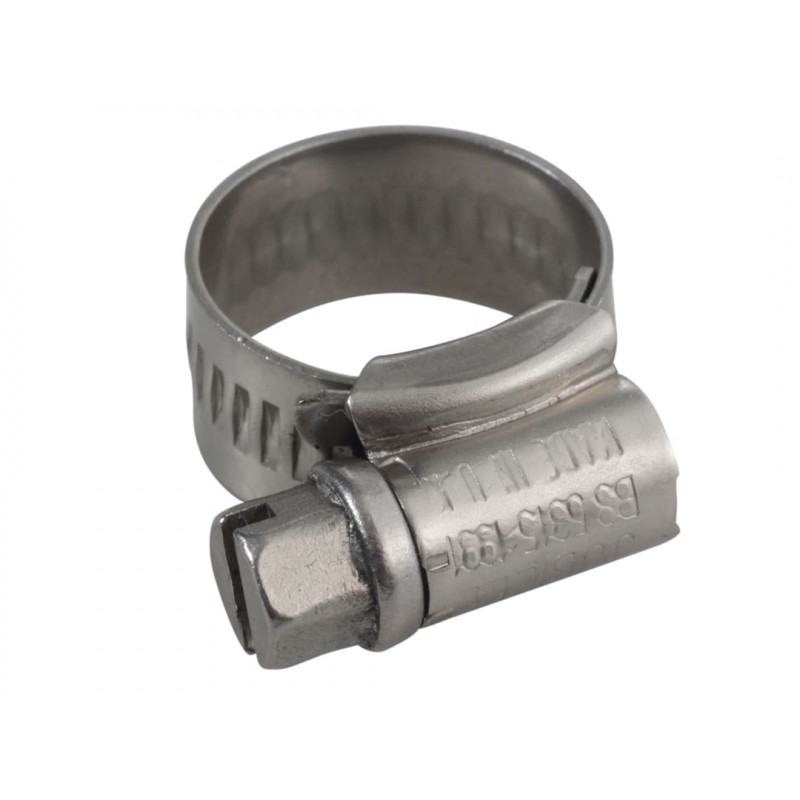 MOO Stainless Steel Hose Clip 11 - 16mm (1/2 - 5/8in) MOO Stainless Steel Hose Clip 11 - 16mm (1/2 - 5/8in)