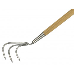 Stainless Steel Long Handled 3-Prong Cultivator, FSC®