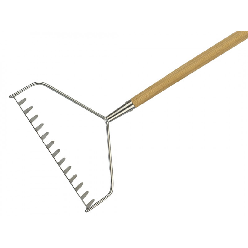Stainless Steel Long Handled Soil Rake, FSC® Stainless Steel Long Handled Soil Rake, FSC®